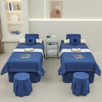 莉人坊 2023新款棉麻佳颜小鹿 床罩 佳颜小鹿 海蓝