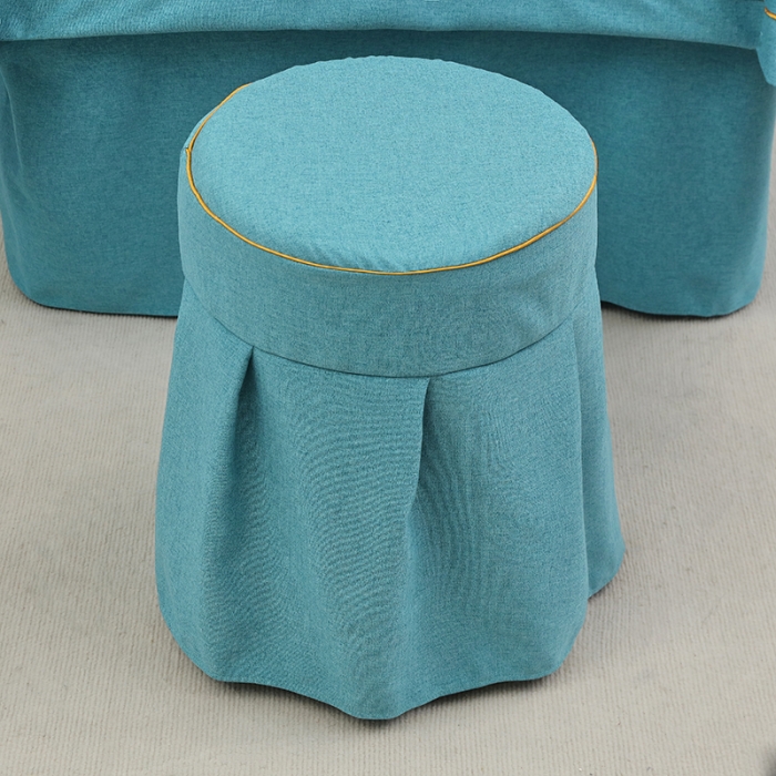 91家纺网 家纺一手货源 找家纺 莉人坊 2023新款棉麻佳颜小鹿 床罩 佳颜小鹿 湖蓝