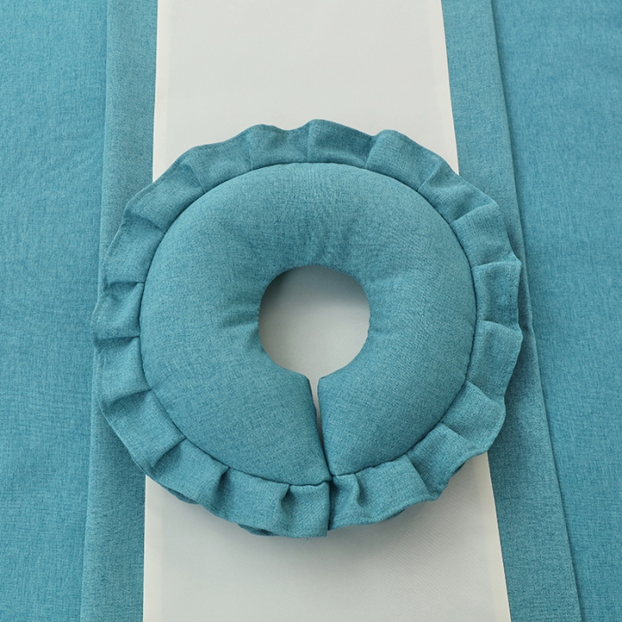 91家纺网 家纺一手货源 找家纺 莉人坊 2023新款棉麻佳颜小鹿 床罩 佳颜小鹿 湖蓝