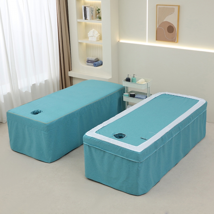 91家纺网 家纺一手货源 找家纺 莉人坊 2023新款棉麻佳颜小鹿 床罩 佳颜小鹿 湖蓝