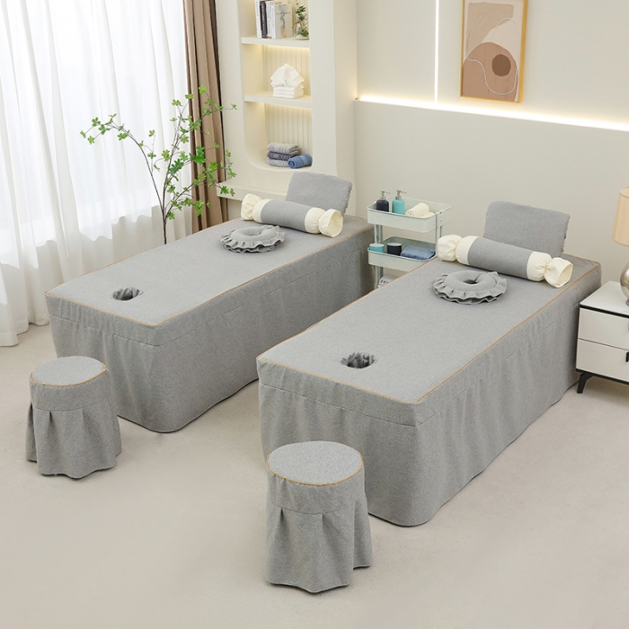 91家纺网 家纺一手货源 找家纺 莉人坊 2023新款棉麻佳颜小鹿 床罩 佳颜小鹿 灰色