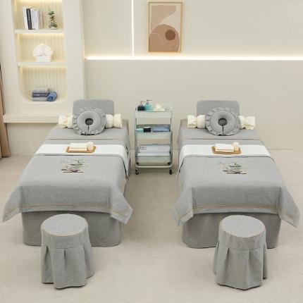 莉人坊 2023新款棉麻佳颜小鹿 床罩 佳颜小鹿 灰色