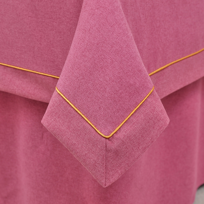 91家纺网 家纺一手货源 找家纺 莉人坊 2023新款棉麻佳颜小鹿 床罩 佳颜小鹿 酒红