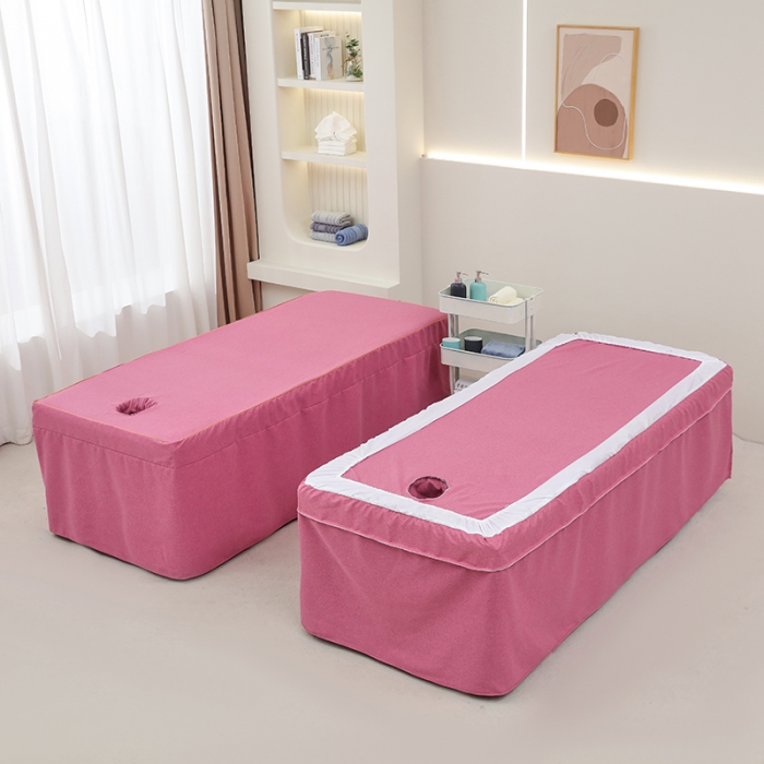 91家纺网 家纺一手货源 找家纺 莉人坊 2023新款棉麻佳颜小鹿 床罩 佳颜小鹿 酒红