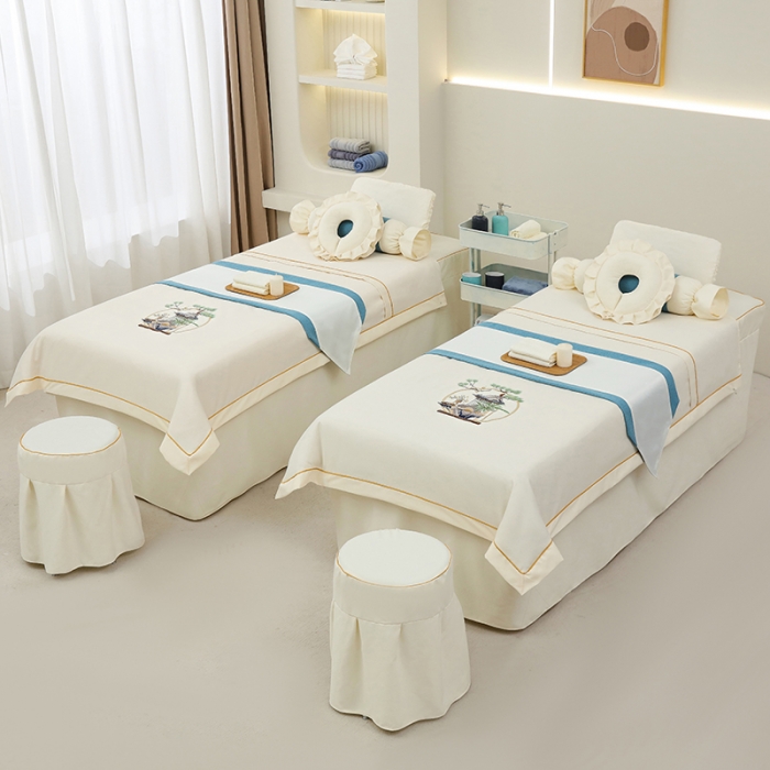 91家纺网 家纺一手货源 找家纺 莉人坊 2023新款棉麻佳颜小鹿 床罩 佳颜小鹿 米黄