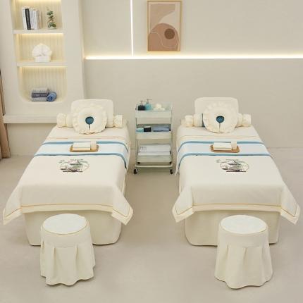 莉人坊 2023新款棉麻佳颜小鹿 床罩 佳颜小鹿 米黄