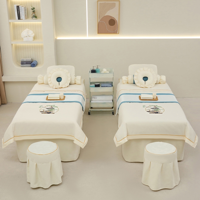 91家纺网 家纺一手货源 找家纺 莉人坊 2023新款棉麻佳颜小鹿 床罩 佳颜小鹿 米黄