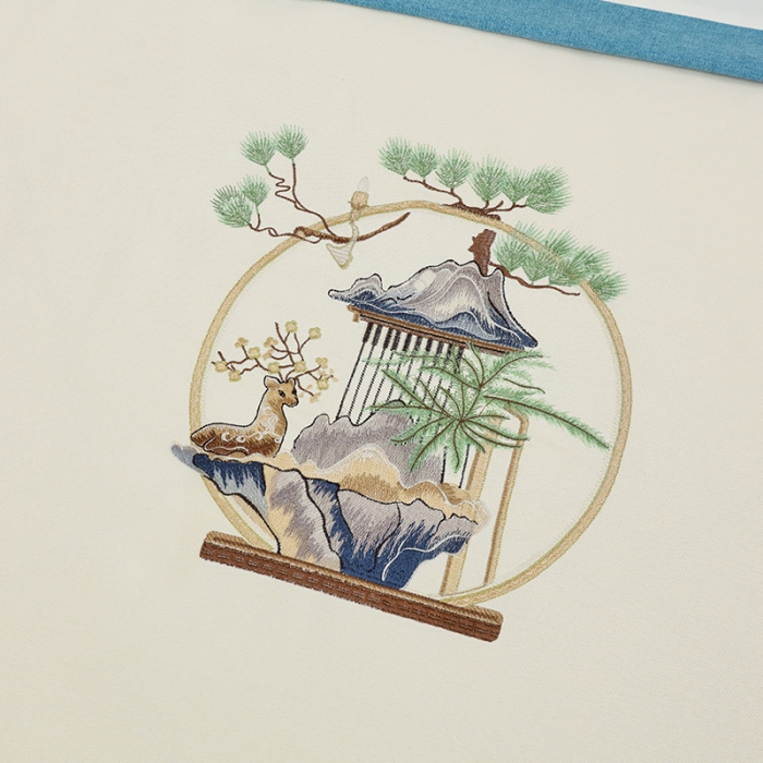 91家纺网 家纺一手货源 找家纺 莉人坊 2023新款棉麻佳颜小鹿 床罩 佳颜小鹿 米黄