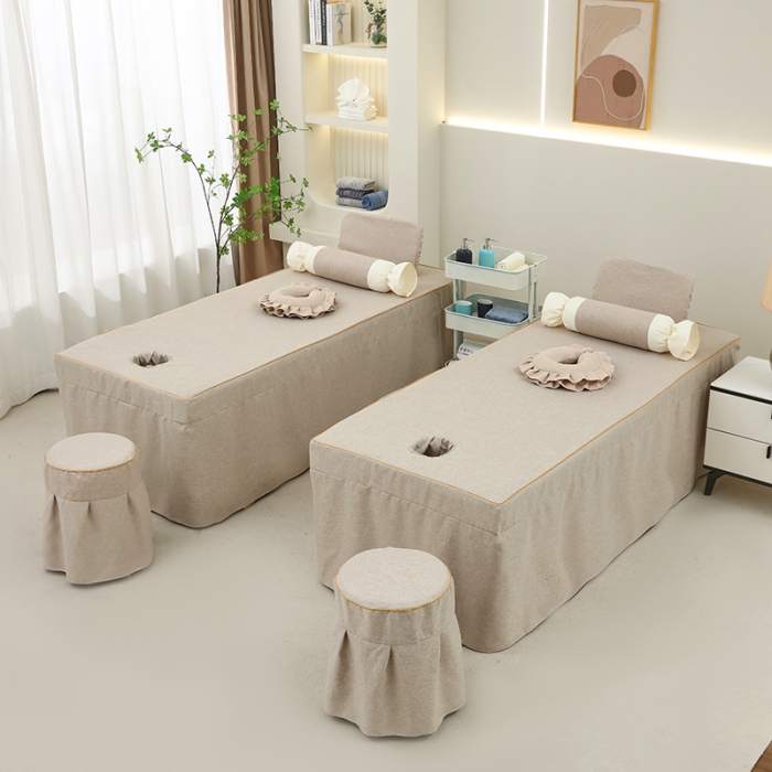 91家纺网 家纺一手货源 找家纺 莉人坊 2023新款棉麻佳颜小鹿 床罩 佳颜小鹿 驼色