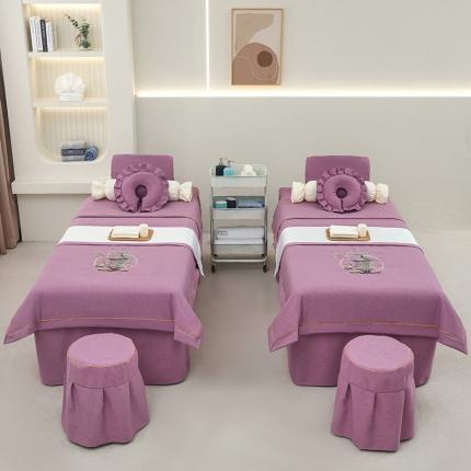 莉人坊 2023新款棉麻佳颜小鹿 床罩 佳颜小鹿 紫色