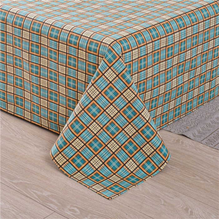 91家纺网 家纺一手货源 找家纺 韩后2025新款粗布印花床单枕套三件套田园格调