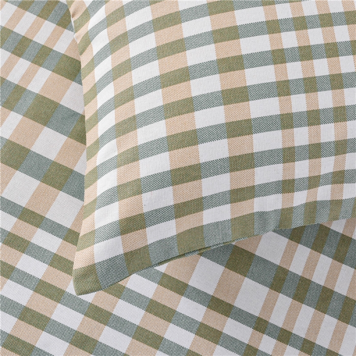 91家纺网 家纺一手货源 找家纺 韩后2025新款粗布印花床单枕套三件套田园格调-绿