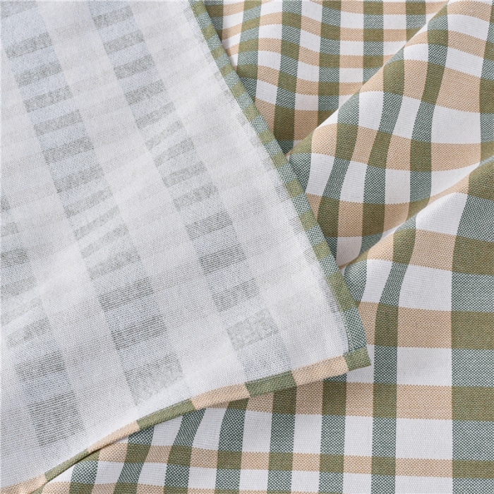 91家纺网 家纺一手货源 找家纺 韩后2025新款粗布印花床单枕套三件套田园格调-绿