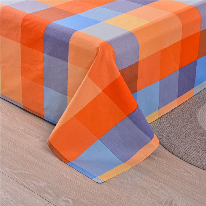 91家纺网 家纺一手货源 找家纺 韩后2025新款粗布印花床单枕套三件套五彩斑斓