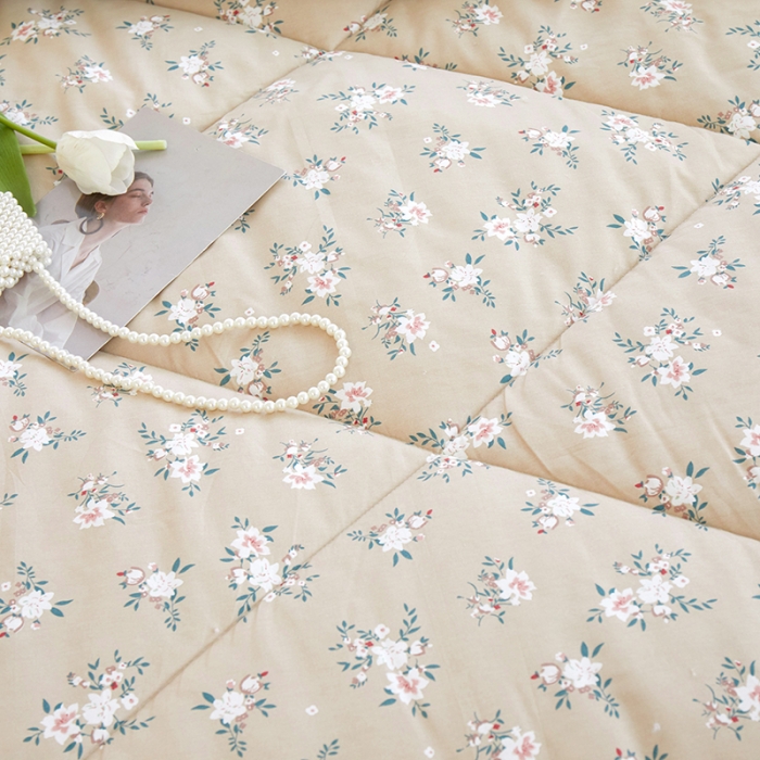 91家纺网 家纺一手货源 找家纺 一米阳光 2023新款纯棉蕾丝豆豆被被子被芯 东篱