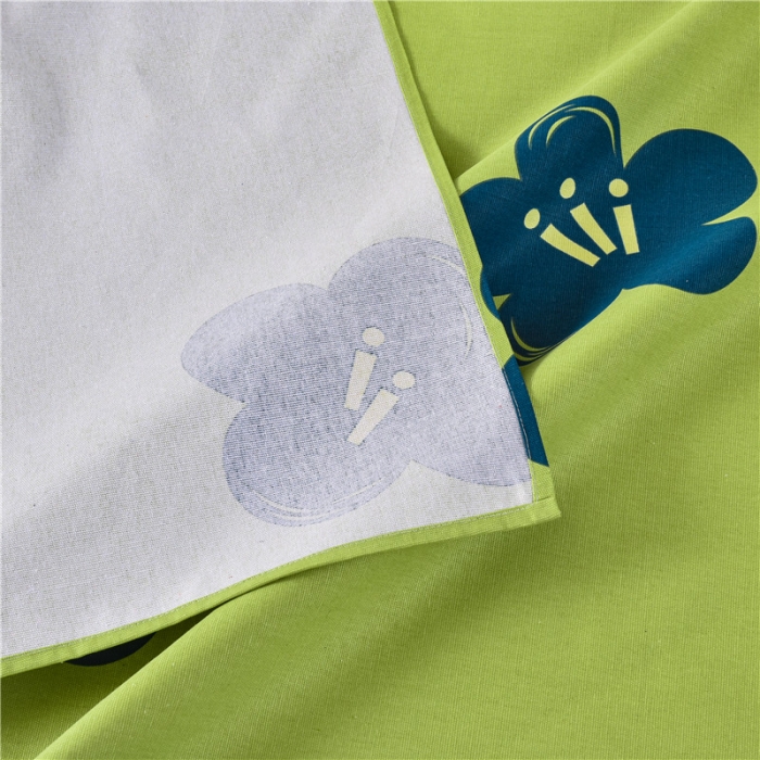 91家纺网 家纺一手货源 找家纺 韩后2025新款粗布印花床单枕套三件套幸运花朵