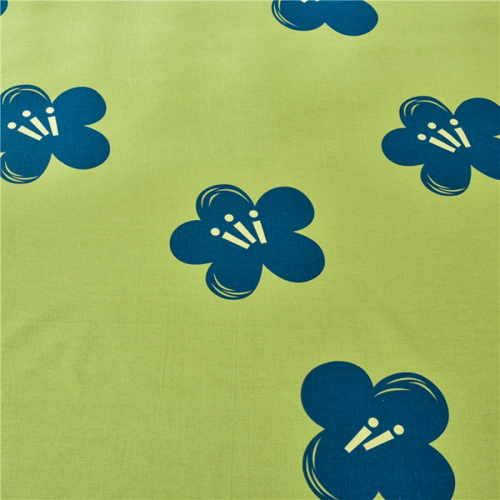 91家纺网 家纺一手货源 找家纺 韩后2025新款粗布印花床单枕套三件套幸运花朵