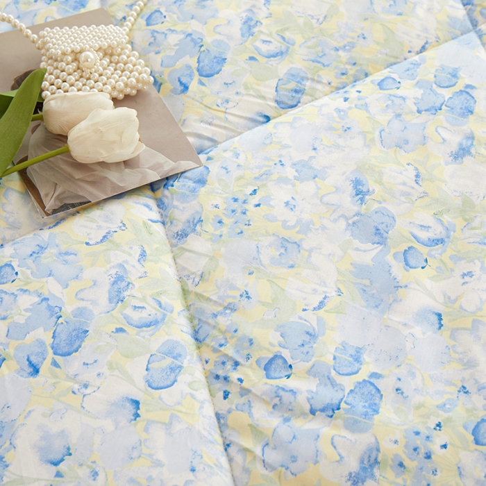 91家纺网 家纺一手货源 找家纺 一米阳光 2023新款纯棉蕾丝豆豆被被子被芯 幻境