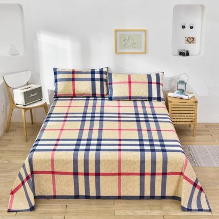 91家纺网 家纺一手货源 找家纺 韩后2025新款粗布印花床单枕套三件套巴宝瑞