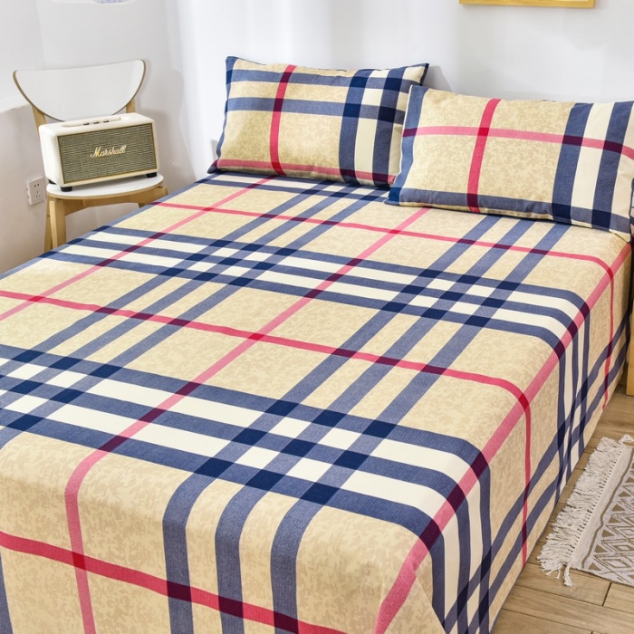 91家纺网 家纺一手货源 找家纺 韩后2025新款粗布印花床单枕套三件套巴宝瑞