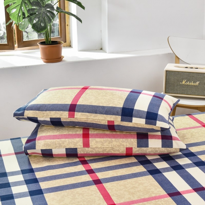 91家纺网 家纺一手货源 找家纺 韩后2025新款粗布印花床单枕套三件套巴宝瑞