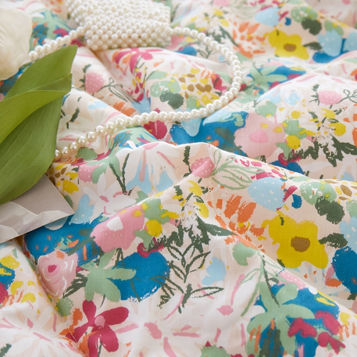 91家纺网 家纺一手货源 找家纺 一米阳光 2023新款纯棉蕾丝豆豆被被子被芯 苏蕾