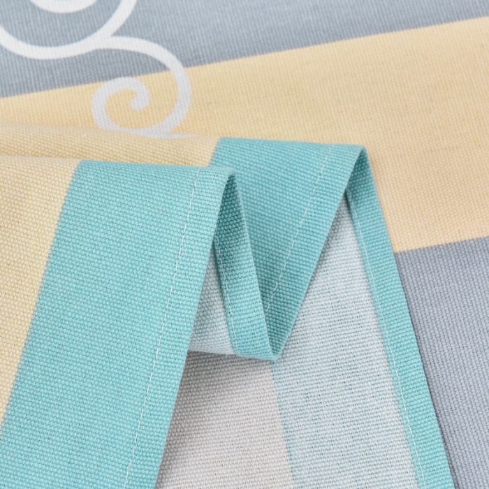 91家纺网 家纺一手货源 找家纺 韩后2025新款粗布印花床单枕套三件套早安-绿