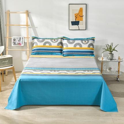 91家纺网 家纺一手货源 找家纺 韩后2025新款粗布印花床单枕套三件套快乐米老鼠