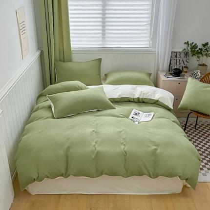 91家纺网 家纺一手货源 找家纺 （总）佰亿莱 2024新款AB版全棉华夫格水洗棉四件套