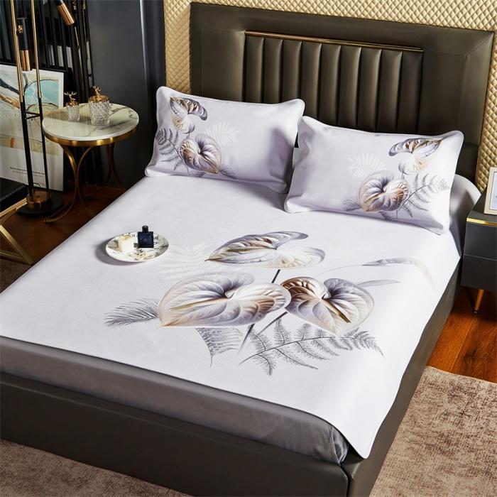 91家纺网 家纺一手货源 找家纺 头层彩绘牛皮席 凉席t头层牛皮 牛皮席工厂直销  设计师款