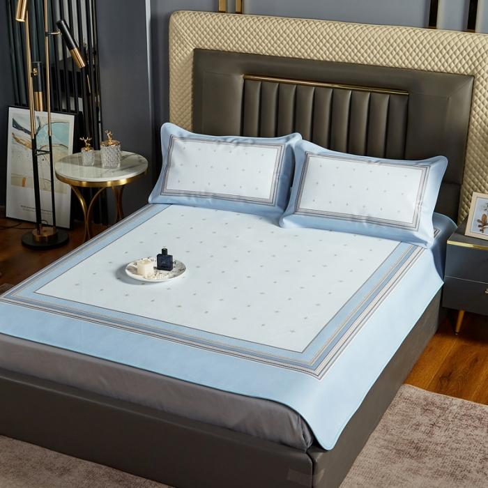 91家纺网 家纺一手货源 找家纺 头层彩绘牛皮席 凉席 牛皮席工厂直销  设计师款