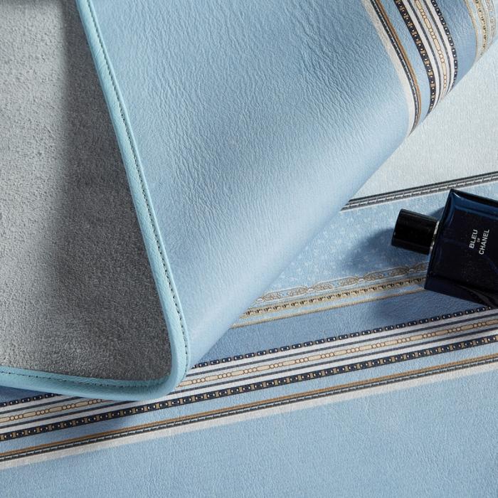 91家纺网 家纺一手货源 找家纺 头层彩绘牛皮席 凉席 牛皮席工厂直销  设计师款