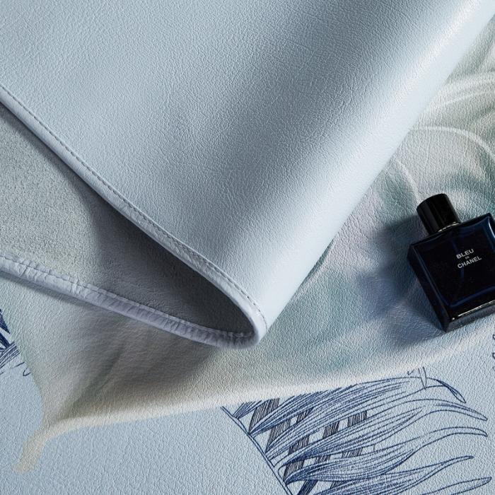 91家纺网 家纺一手货源 找家纺 头层彩绘牛皮席 凉席 牛皮席工厂直销  设计师款