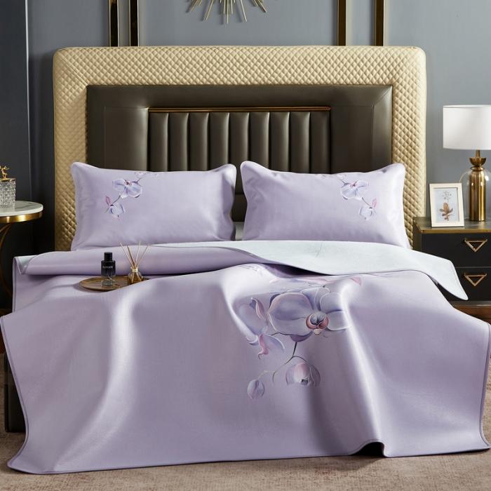 91家纺网 家纺一手货源 找家纺 头层彩绘牛皮席 凉席 牛皮席工厂直销  设计师款