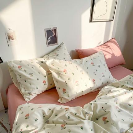 91家纺网 家纺一手货源 找家纺 （总）花西夫人 2023新款全棉13372纯棉印花枕套直播