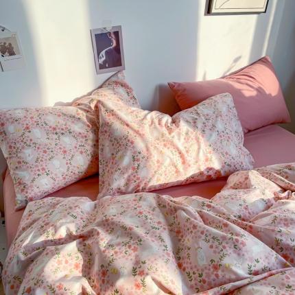 91家纺网 家纺一手货源 找家纺 （总）花西夫人 2023新款全棉13372纯棉印花枕套直播