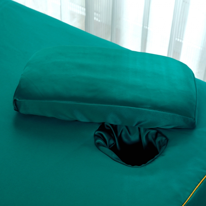 91家纺网 家纺一手货源 找家纺 莉人坊 2023新款贵妃缎织带 香水伊人 贵妃缎黛绿 香水伊人床罩