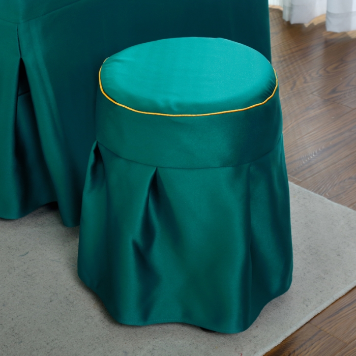 91家纺网 家纺一手货源 找家纺 莉人坊 2023新款贵妃缎织带 香水伊人 贵妃缎黛绿 香水伊人床罩