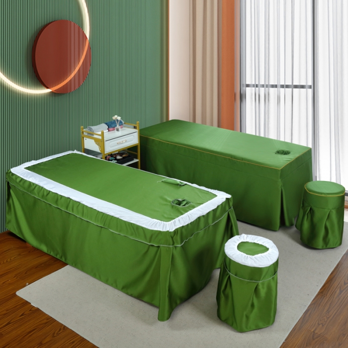 91家纺网 家纺一手货源 找家纺 莉人坊 2023新款贵妃缎织带 香水伊人 贵妃缎果绿 香水伊人床罩