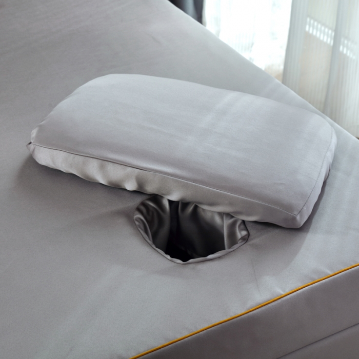 91家纺网 家纺一手货源 找家纺 莉人坊 2023新款贵妃缎织带 香水伊人 贵妃缎灰色 香水伊人床罩