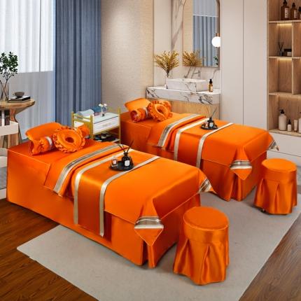莉人坊 2023新款贵妃缎织带 香水伊人 贵妃缎橘色 香水伊人床罩