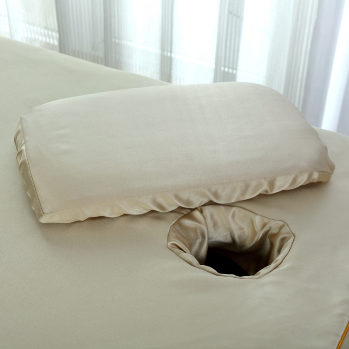 91家纺网 家纺一手货源 找家纺 莉人坊 2023新款贵妃缎织带 香水伊人 贵妃缎米黄 香水伊人床罩