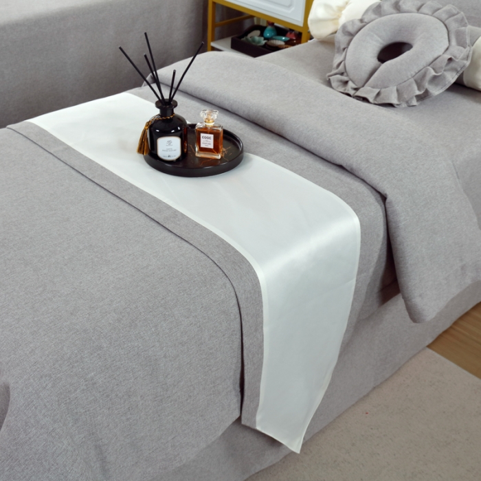 91家纺网 家纺一手货源 找家纺 莉人坊 2023新款彩棉麻 床单款床罩 床单款 灰色