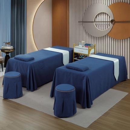 莉人坊 2023新款彩棉麻 床单款床罩 床单款 海蓝