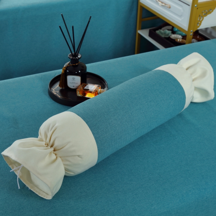 91家纺网 家纺一手货源 找家纺 莉人坊 2023新款彩棉麻 床单款床罩 床单款 湖蓝