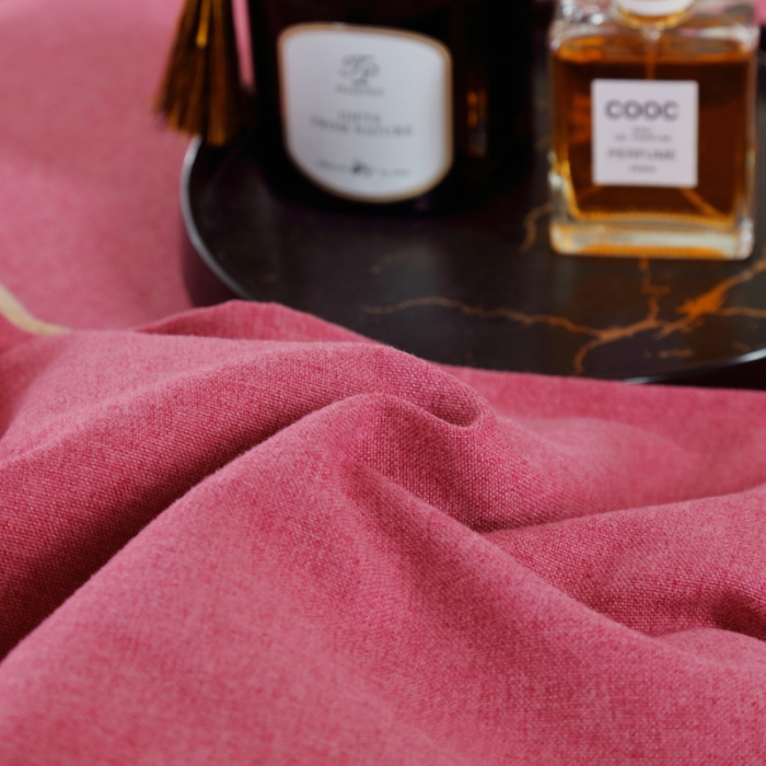 91家纺网 家纺一手货源 找家纺 莉人坊 2023新款彩棉麻 床单款床罩 床单款 酒红