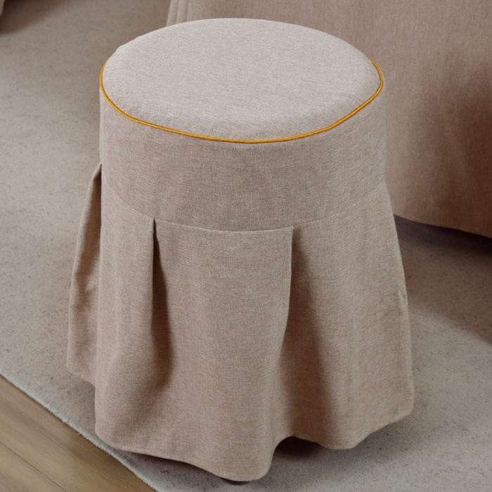 91家纺网 家纺一手货源 找家纺 莉人坊 2023新款彩棉麻 床单款床罩 床单款 驼色