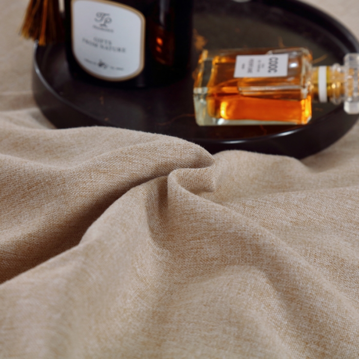 91家纺网 家纺一手货源 找家纺 莉人坊 2023新款彩棉麻 床单款床罩 床单款 驼色