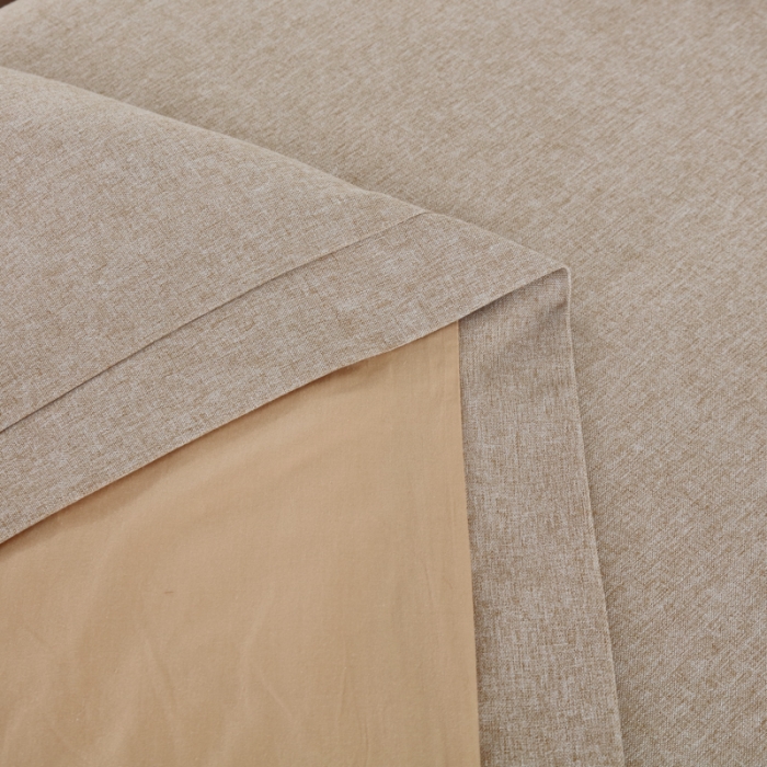 91家纺网 家纺一手货源 找家纺 莉人坊 2023新款彩棉麻 床单款床罩 床单款 驼色