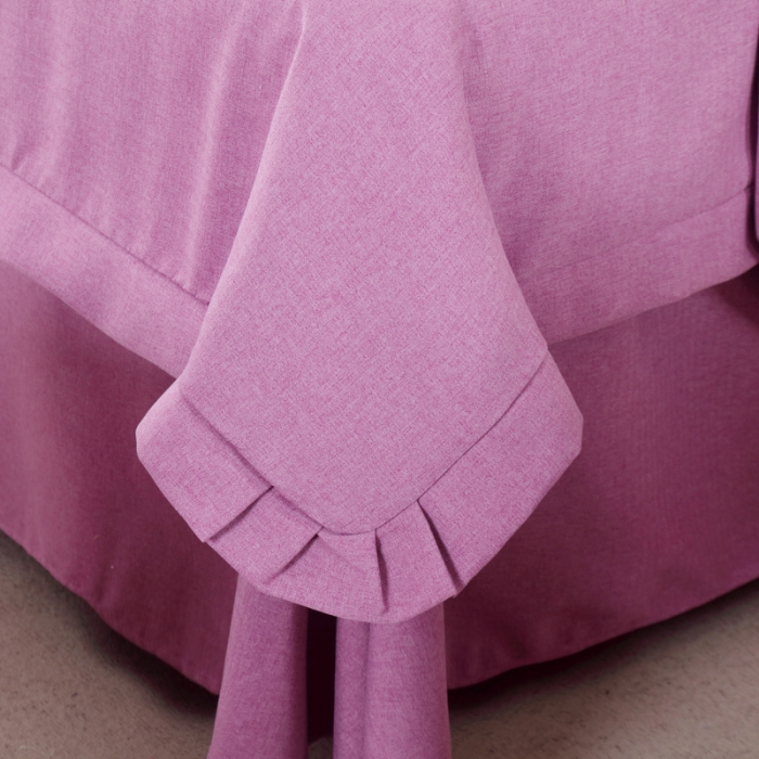 91家纺网 家纺一手货源 找家纺 莉人坊 2023新款彩棉麻 床单款床罩 床单款 紫色